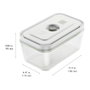 Zwilling Fresh&Save Vacuum Box M de Vidrio, 0,9 L, Gris y Transparente