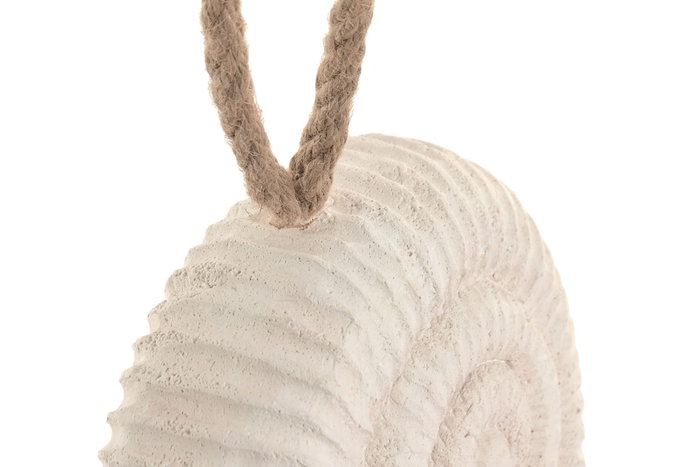 DKD Home Decor Sujetapuertas de Cemento Caracola Blanco