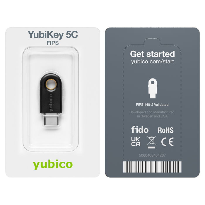 Yubico YubiKey 5C FIPS Llave de Seguridad USB-C, FIPS 140-2, U2F, Negro, Fibra de Vidrio Yubico YubiKey 5C FIPS Llave de Seguridad USB-C, FIPS 140-2, U2F, Negro, Fibra de Vidrio