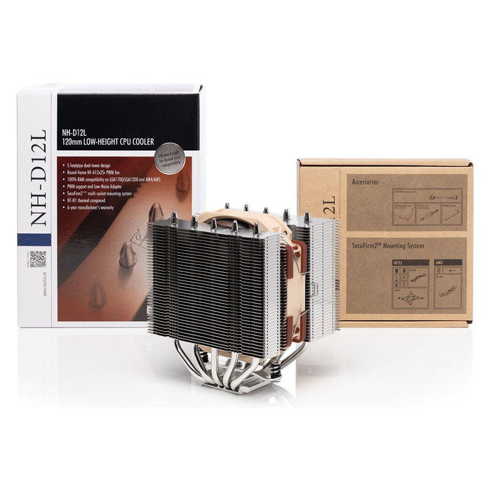NOCTUA NH-D12L Refrigerador CPU para Socket Intel y AMD, Ventilador de Alto Rendimiento y Bajo Ruido