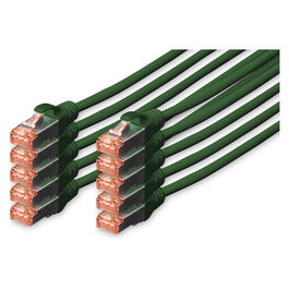 Digitus CAT 6 S/FTP Patchkabel 3m, 10 Stück, Verde