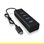 ICY BOX IB-HUB1409-C3 USB-C HUB 4 Puertos USB 3.0 con Velocidad de 5000 Mbit/s