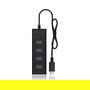 ICY BOX IB-HUB1409-C3 USB-C HUB 4 Puertos USB 3.0 con Velocidad de 5000 Mbit/s