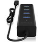 ICY BOX IB-HUB1409-C3 USB-C HUB 4 Puertos USB 3.0 Negro