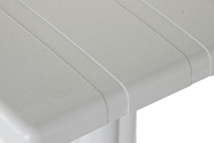 DKD Home Decor Mesa Terraza Y Jardin Barhotel Gris Metal PP 70 x 70 x 75 cm