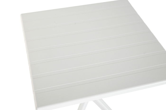 DKD Home Decor Mesa Terraza Y Jardin Barhotel Gris Metal PP 70 x 70 x 75 cm