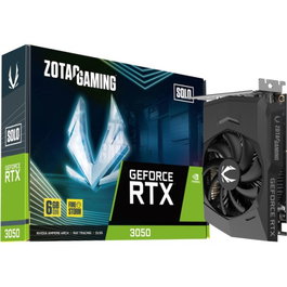 ZOTAC GAMING GeForce RTX 3050 6GB GDDR6 Compacta, PCIe Powered, 2304 CUDA Cores, Ray Tracing, DLSS, HDMI 2.1, DisplayPort 1.4a