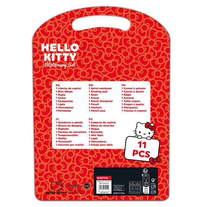 Safta Set de Escritura Hello Kitty Iconic 27x37,5x3 Cm Safta Set de Escritura Hello Kitty Iconic 27x37,5x3 Cm