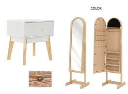 DKD Home Decor Mesita de Noche Scandi Natural 36 x 49 x 45 cm