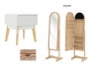 DKD Home Decor Mesita de Noche Scandi Natural 36 x 49 x 45 cm
