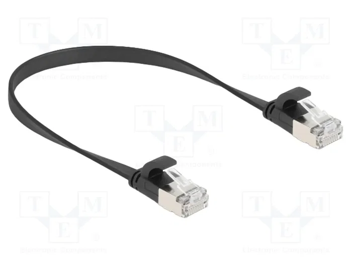DeLOCK 81161 Cable Ethernet Cat.6a U/FTP Plano 0,25 m Negro DeLOCK 81161 Cable Ethernet Cat.6a U/FTP Plano 0,25 m Negro