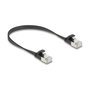 DeLOCK Cable de red plano Cat6a U/FTP 0,25 m Negro