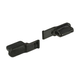 DeLOCK 64033 Cubierta antipolvo para puerto Lightning™ Negro, 10 piezas