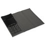 Versa Escurreplatos Gris con Paño, Polipropileno y Microfibra, 4x16x40 cm, Minimal (2 Unidades)