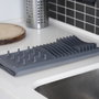 Versa Escurreplatos Gris con Paño, Polipropileno y Microfibra, 4x16x40 cm, Minimal (2 Unidades)