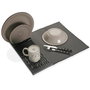 Versa Escurreplatos Gris con Paño, Polipropileno y Microfibra, 4x16x40 cm, Minimal (2 Unidades)