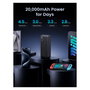 Ugreen Power Bank 20000mAh Ugreen 25683, Carga Rápida PD 22.5W, Tres Puertos (2x USB-A + USB-C), Negro, LED