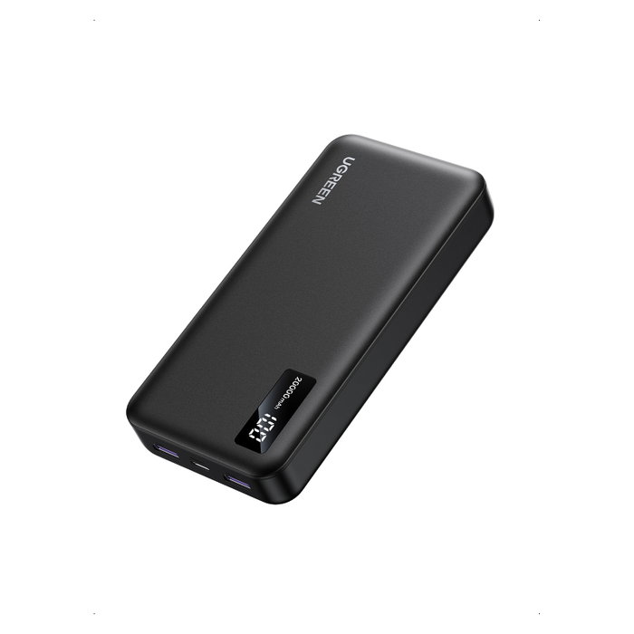 Ugreen Power Bank 20000mAh Ugreen 25683, Carga Rápida PD 22.5W, Tres Puertos (2x USB-A + USB-C), Negro, LED Ugreen Power Bank 20000mAh Ugreen 25683, Carga Rápida PD 22.5W, Tres Puertos (2x USB-A + USB-C), Negro, LED