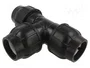 GEBO Conector en T de apriete para tuberías PE de 63mm