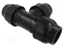 GEBO Conector en T de apriete para tuberías PE de 63mm