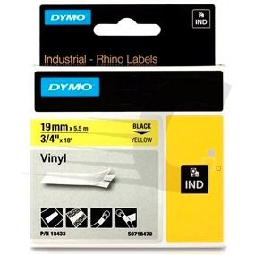 Dymo RHINO Cinta ID1-19 Negro/Amarillo Vinilo 19mm x 5,5m Dymo RHINO Cinta ID1-19 Negro/Amarillo Vinilo 19mm x 5,5m