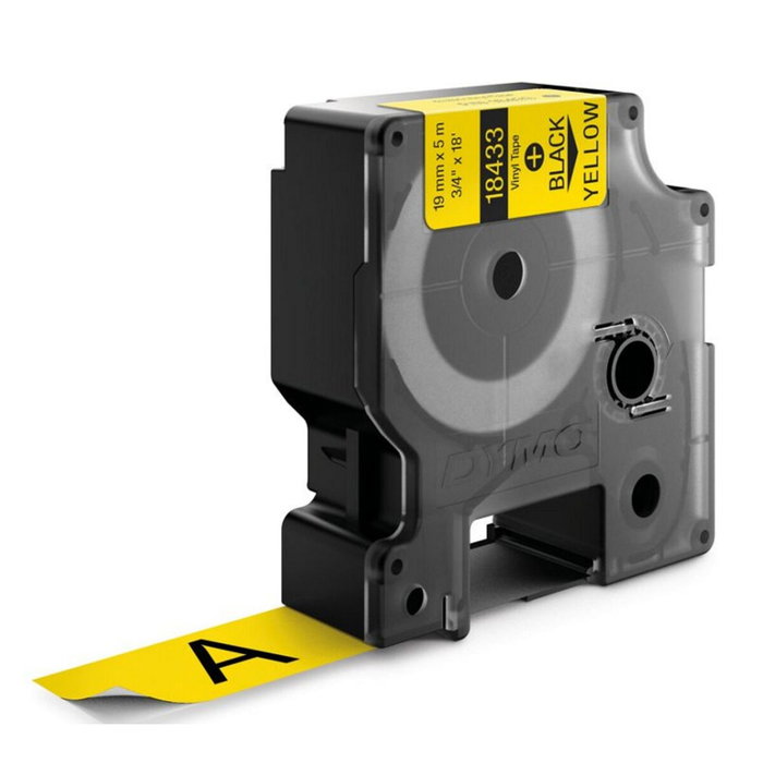 Dymo RHINO Cinta ID1-19 Negro/Amarillo Vinilo 19mm x 5,5m Dymo RHINO Cinta ID1-19 Negro/Amarillo Vinilo 19mm x 5,5m