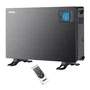 Noveen CH7100 Convector LCD Smart Interior Negro 2000 W - Calefactor de Piso con 3 Niveles, Termostato y Temporizador 24h
