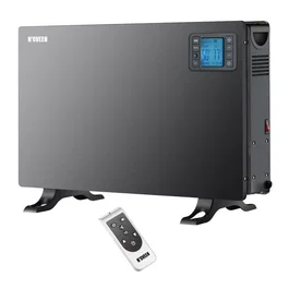 Noveen CH7100 Convector LCD Smart Interior Negro 2000 W - Calefactor de Piso con 3 Niveles, Termostato y Temporizador 24h