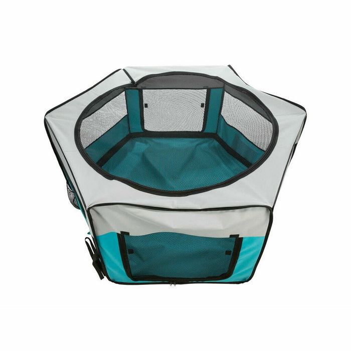 Trixie Recinto con red/base ø 150 × 65 cm - Turquesa / Gris claro