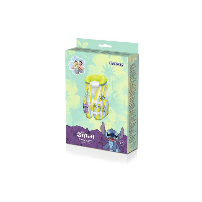 Bestway Hinchable Chaleco Disney Stitch 51x46 cm +3-6 Años Playa y Piscina 9104R Bestway Hinchable Chaleco Disney Stitch 51x46 cm +3-6 Años Playa y Piscina 9104R