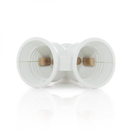 Adaptador E27 a 2 E27, Divisor de Casquillo para Bombillas