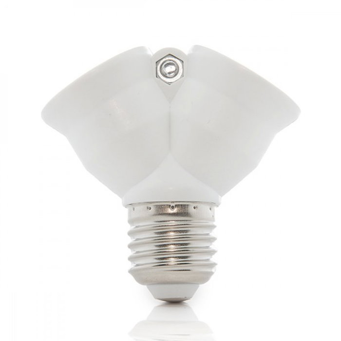 Adaptador E27 a 2 E27, Divisor de Casquillo para Bombillas Adaptador E27 a 2 E27, Divisor de Casquillo para Bombillas
