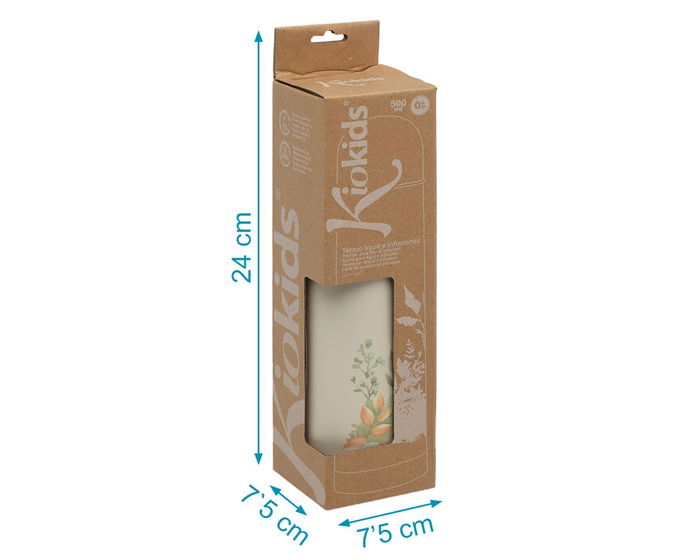 KioKids Termo para Líquidos 500 mL Beige - Ideal para mantener bebidas frías 24h o calientes 12h, Anti-goteo y Anti-derrame KioKids Termo para Líquidos 500 mL Beige - Ideal para mantener bebidas frías 24h o calientes 12h, Anti-goteo y Anti-derrame