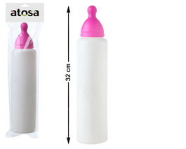 Biberón Gigante Rosa 32 cm Para Disfraz de Bebé, Celeste para Fiestas y Despedidas