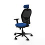 PIQUERAS Y CRESPO Silla de oficina Jorquera con mecanismo Sincro/Traslack, Azul y Negro