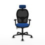 PIQUERAS Y CRESPO Silla de oficina Jorquera con mecanismo Sincro/Traslack, Azul y Negro