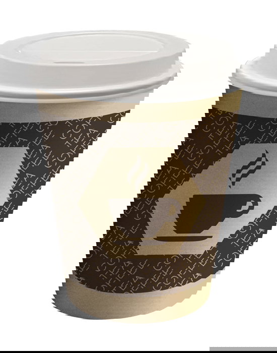 Inde Set 8 Vasos Cartón para Café con Tapa 250ml | Alto 10.2cm, Ancho 8.1cm, Largo 8cm (18 Unidades)