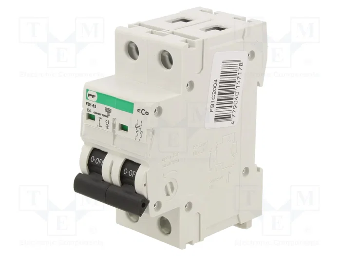 Promfactor Baltic Interruptor magnetotérmico ECO 2 polos 4A Promfactor Baltic Interruptor magnetotérmico ECO 2 polos 4A