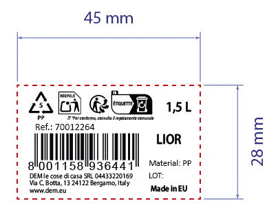 Inde Barreño o Bol Redondo de Cocina 1,5 Litros Capacidad 19,4 cm de Diámetro Lior (12 Unidades)