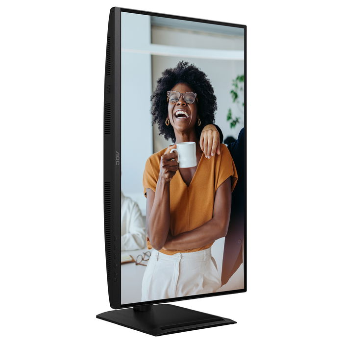 AOC Q27P4CV Monitor QHD de 27 Pulgadas (68,6cm) - 2560x1440 IPS 120Hz HDR, 4ms, Altavoces, USB-C 96W, DP 1.4, HDMI 2.1, KVM, Altura Ajustable, VESA, Negro