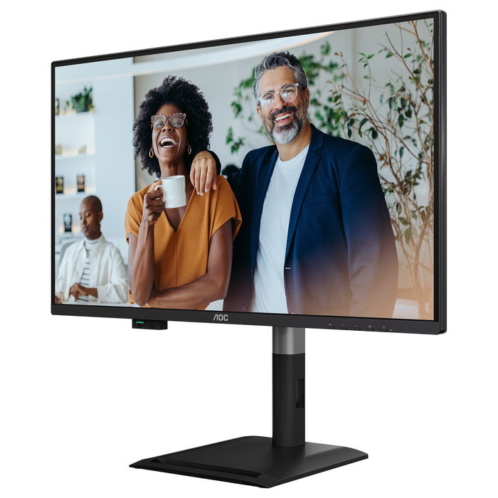 AOC Q27P4CV Monitor QHD de 27 Pulgadas (68,6cm) - 2560x1440 IPS 120Hz HDR, 4ms, Altavoces, USB-C 96W, DP 1.4, HDMI 2.1, KVM, Altura Ajustable, VESA, Negro