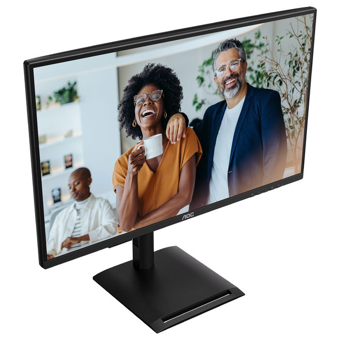 AOC Q27P4CV Monitor QHD de 27 Pulgadas (68,6cm) - 2560x1440 IPS 120Hz HDR, 4ms, Altavoces, USB-C 96W, DP 1.4, HDMI 2.1, KVM, Altura Ajustable, VESA, Negro