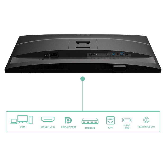 AOC Q27P4CV Monitor QHD de 27 pulg. IPS 120Hz USB-C PD96W