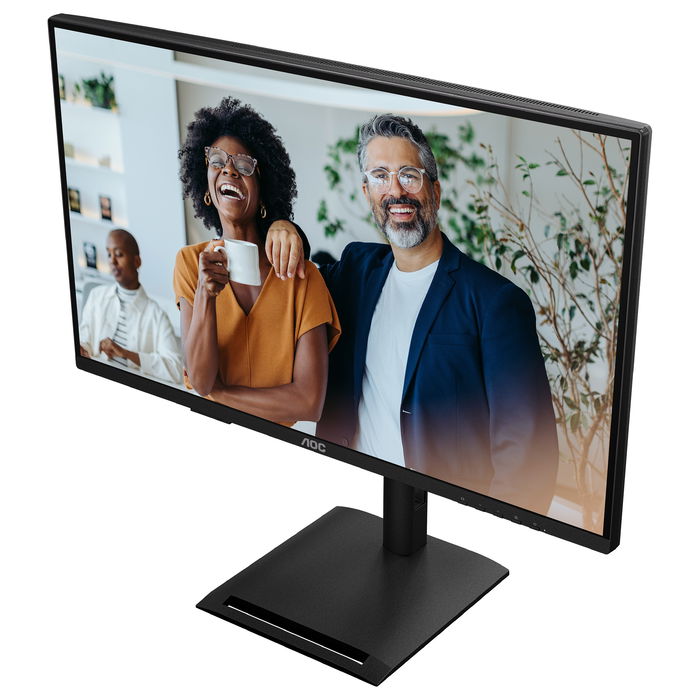 AOC Q27P4CV Monitor QHD de 27 Pulgadas (68,6cm) - 2560x1440 IPS 120Hz HDR, 4ms, Altavoces, USB-C 96W, DP 1.4, HDMI 2.1, KVM, Altura Ajustable, VESA, Negro