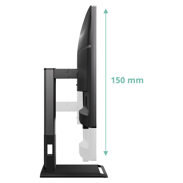 AOC Q27P4CV Monitor QHD de 27 Pulgadas (68,6cm) - 2560x1440 IPS 120Hz HDR, 4ms, Altavoces, USB-C 96W, DP 1.4, HDMI 2.1, KVM, Altura Ajustable, VESA, Negro