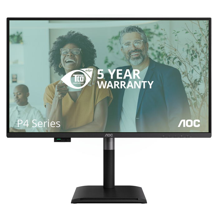 AOC Q27P4CV Monitor QHD de 27 Pulgadas (68,6cm) - 2560x1440 IPS 120Hz HDR, 4ms, Altavoces, USB-C 96W, DP 1.4, HDMI 2.1, KVM, Altura Ajustable, VESA, Negro
