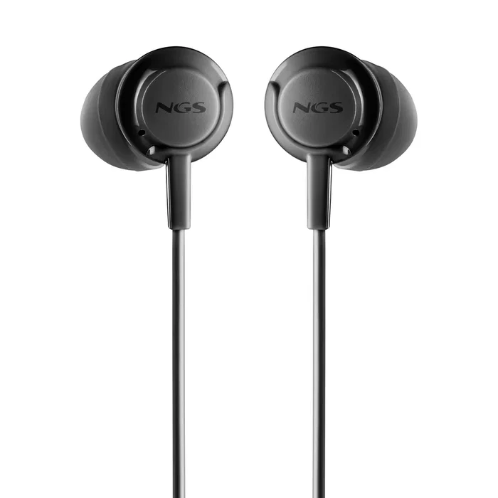 NGS Cross Step Auriculares Intrauditivos Alámbricos con Micrófono, Control Multifunción USB Tipo-C para Llamadas y Música, Negro