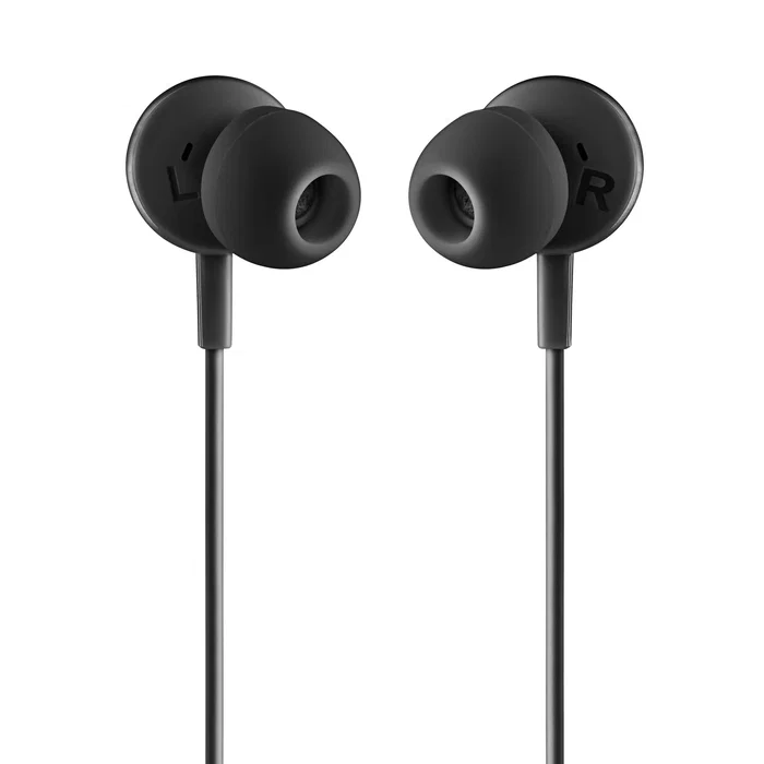 NGS Cross Step Auriculares Intrauditivos Alámbricos con Micrófono, Control Multifunción USB Tipo-C para Llamadas y Música, Negro