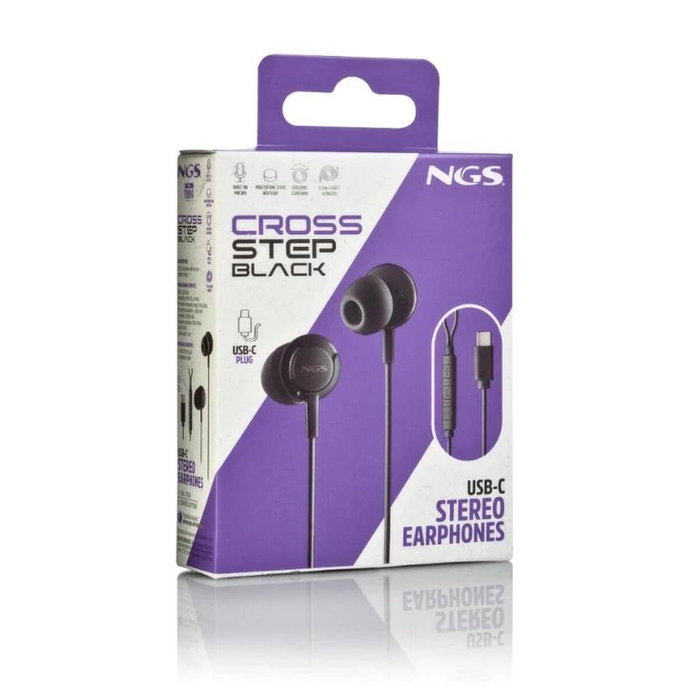 NGS Cross Step Auriculares Intrauditivos USB-C Negro