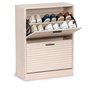 Inde - Mueble Zapatero 2 Niveles Slat Moblekit, Mueble organizador para calzado